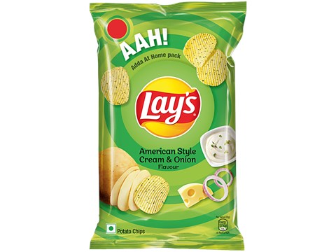 Lay's American Style Cream & Onion Potato Chips, 82 g