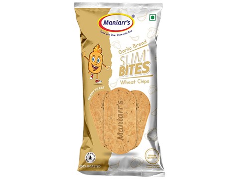 Maniarr's Garlic Bread Slim Bites Wheat Chips, 60 g