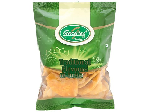 Gurujee Namkeen Sliced Tapioca Chips Masala - Crispy, Ready To Eat Savouries, No Preservatives, 150 g