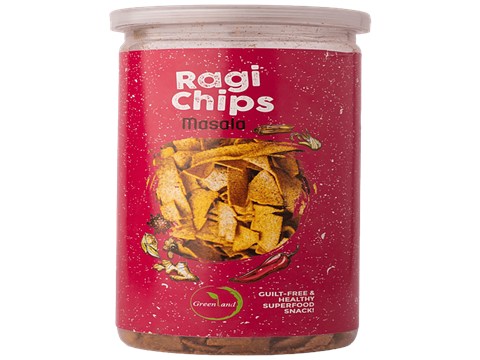 Greenland Ragi Chips - Masala Flavour, Healthy Snacks, 135 g