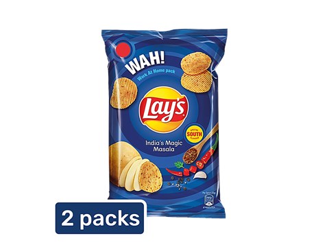 Lay's Potato Chips - India's Masala Magic, Party Pack, 2 x 143 g