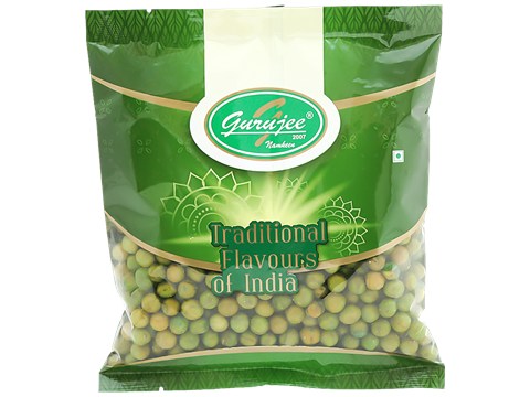 Gurujee Namkeen Green Peas Salt - Rich, Crispy, Ready To Eat Savouries, No Preservatives, 150 g