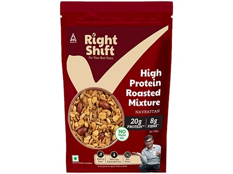 Right Shift High 20 g Protein Roasted Navrattan Mixture - No Palm Oil, 250 g