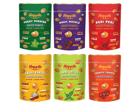 Happilo Coated Peanuts - Assorted, 150 g