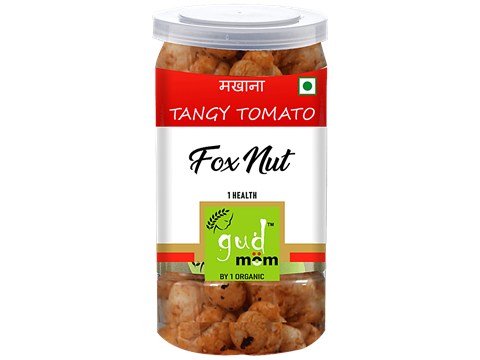Gudmom Fox Nuts/Makhana - Tangy Tomato, Roasted, 80 g