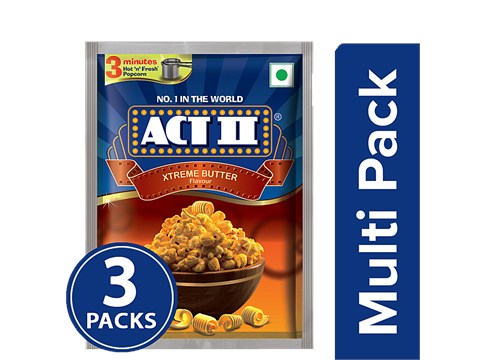ACT II Xtreme Butter Flavour Instant Popcorn, 70 g