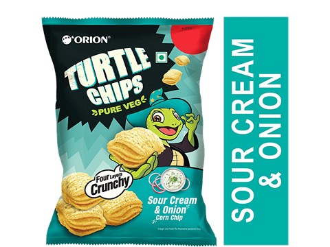 Orion Turtle Chips - Sour Cream & Onion, 70 g