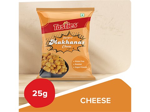 Tasties Cheese Makhanas - Roasted, Vegan & Gluten Free, 25 g