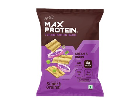 RiteBite Max Protein Max Protein Cream & Onion 7 Grain Protein Snack, 32 g