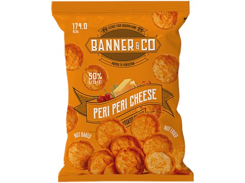 Banner & Co Peri Peri Cheese Popped Potato Chips, 40 g