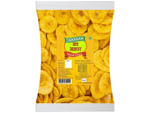 Danaram Vrat Aahar Banana Yellow Chips, 180 g