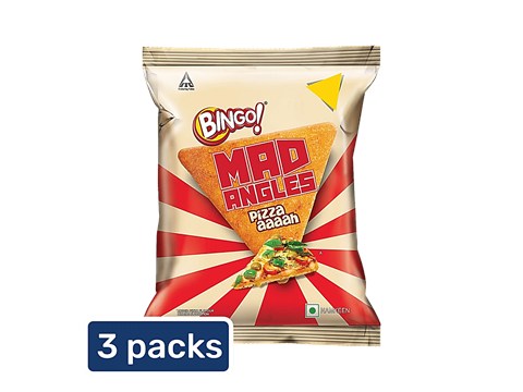 Bingo! Mad Angles Chips Pizza - Aah, 3x36.5 g