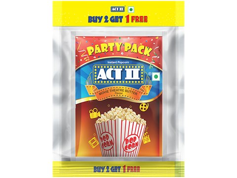 ACT II Movie Theatre Butter Instant Popcorn - Party Pack, 150 g