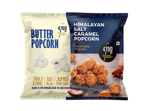 4700BC Himalayan Salt Caramel Popcorn & Jumbo Butter Popcorn, 2 pcs