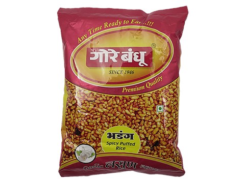 Gore Bhandu  Spicy Puffed Rice Namkeen - Garlic Bhadang, 500 g