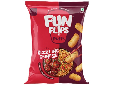 Fun Flips Sizzling Chinese Puffs - Baked, 60 g