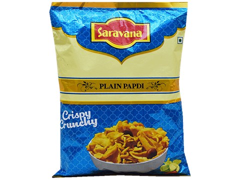 SARAVANA Plain Papdi - Crispy & Crunchy Snack, 400 g