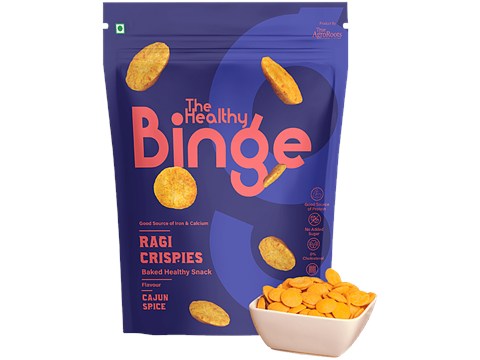 The Healthy Binge Ragi Chips - Cajun Spice, 40 g