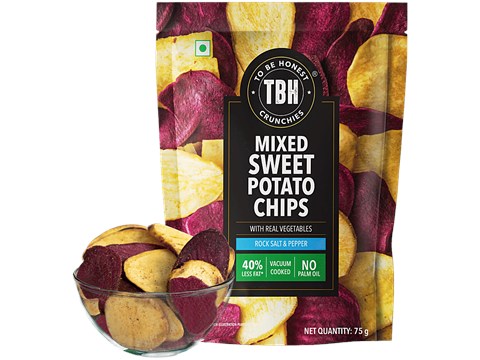 To Be Honest Mixed Sweet Potato With Rock Salt & Pepper, 75 g