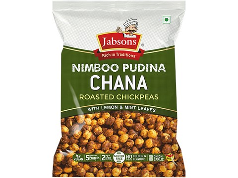 Jabsons Roasted Chana - Nimboo Pudina, 150 g