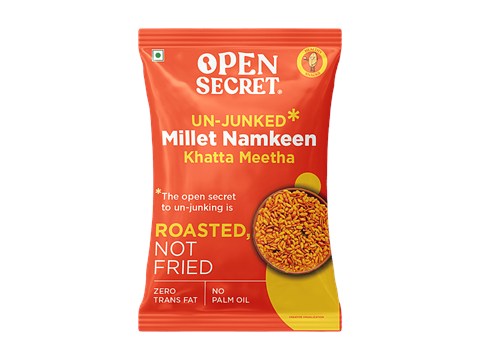 Open Secret Roasted Khatta Meetha Millet Namkeen, 100 g