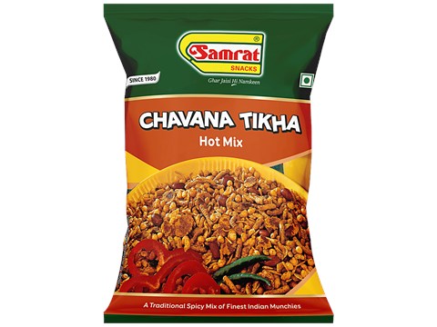 Samrat Namkeen Chavana Tikha Namkeen - Hot Mix, Crispy, Indian Snack 40 g, 40 g