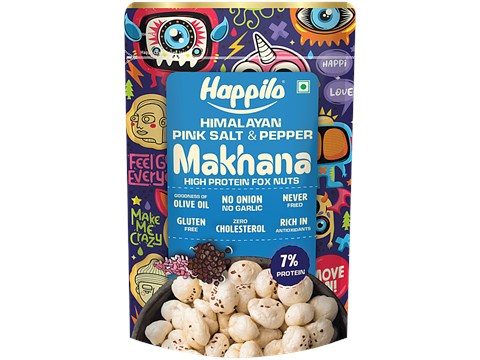 Happilo Himalayan Pink Salt & Pepper Makhana, 55 g