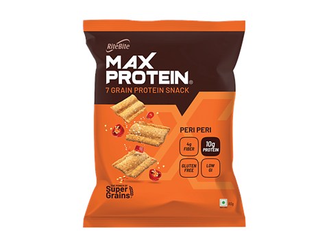 RiteBite Max Protein Peri Peri 10g Protein Chips, 60 g