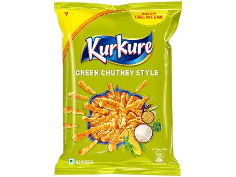 Kurkure Green Chutney Style Namkeen, 72 g