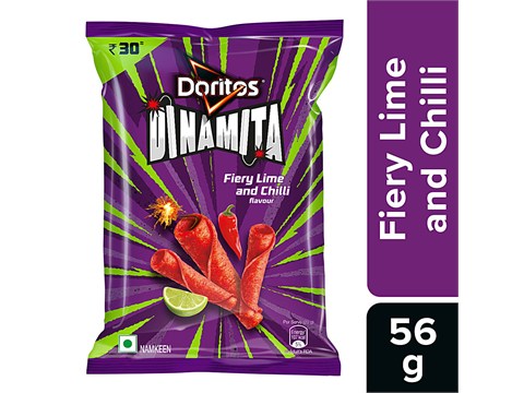 Doritos Dinamita Fiery Lime & Chilli Flavour Namkeen, 56 g