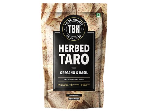 To Be Honest Herbed Taro - Oregano & Basil - 100% Real Vegetable Snack, 33 g