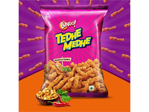 Bingo! Masala Tadka Tedhe Medhe, 75 g