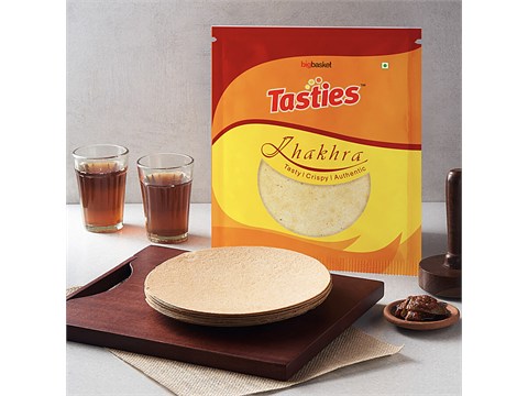 Tasties Whole Wheat Khakhra Plain, 180 g