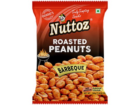 Nuttoz Roasted Peanuts - Barbeque, 140 g