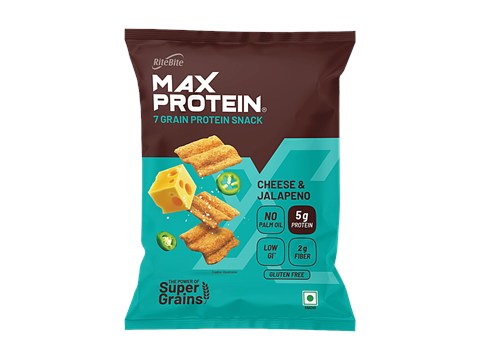 RiteBite Max Protein Max Protein Cheese & Jalapeno 7 Grain Protein Snack, 32 g
