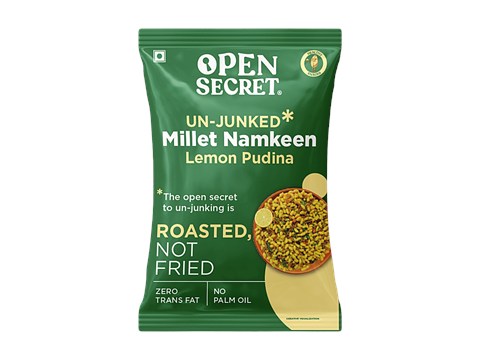 Open Secret Roasted Lemon Pudina Millet Namkeen, 100 g