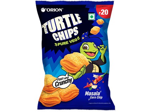 Orion Masala Corn Turtle Chips, 35 g
