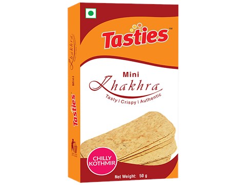 Tasties Mini Khakhra - Chilly Kothmir, 50 g