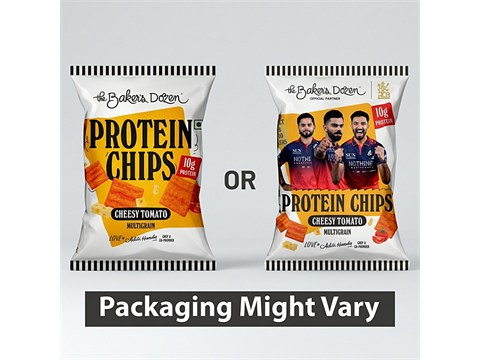 The Baker's Dozen Cheesy Tomato Multigrain Protein Chips, 45 g