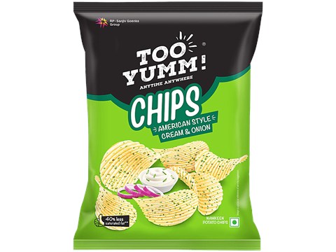 Too Yumm! American Cream & Onion Potato Chips, 84 g