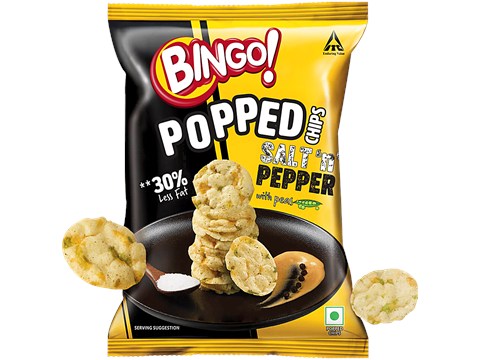 Bingo! Salt 'n' Pepper Popped Chips, 48 g
