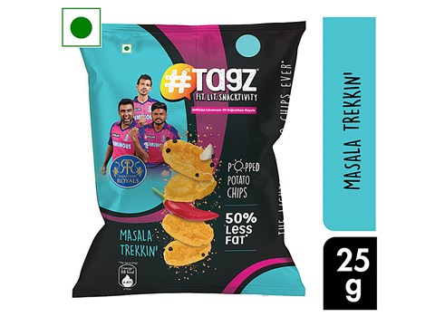 tagz Masala Trekkin' Popped Potato Chips, 25 g