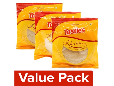 Tasties Whole Wheat Khakhra- Methi + Masala (180g) + Healthy Khakhra- Multigrain 180 g, Combo