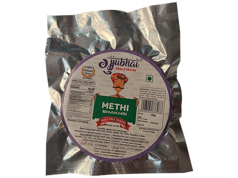 Gujjubhai Methi Bhakhri - Wheat Flatbread, Ready To Eat, Teatime Snack, 40 g