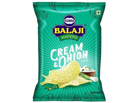Balaji Cream & Onion Chips, 35 g