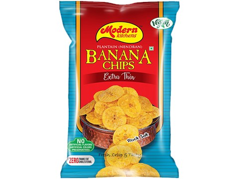 Modern Kitchens Banana Chips - Salted, Vegan, Extra Thin, Fresh, Crispy, No Preservatives, 160 g