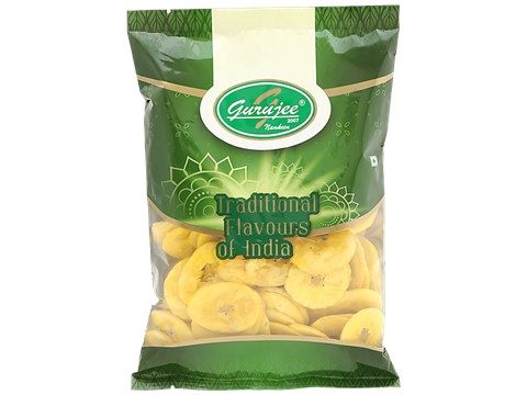 Gurujee Namkeen Banana Chips - Rich, Crispy, Ready To Eat Savouries, No Preservatives, 150 g