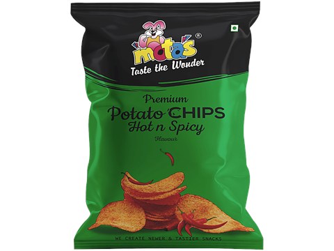 mota's Premium Potato Chips - Hot N Spicy, 100 g