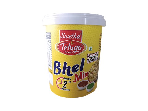 Swetha Telugu foods Bhel Mix With Sauce Inside - Ready In 2 Minutes, 60 g