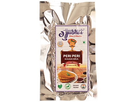 Gujjubhai Peri Peri Khakhra - Wheat Flour, Natural & Vegan, Healthy Snack, No Maida, 35 g